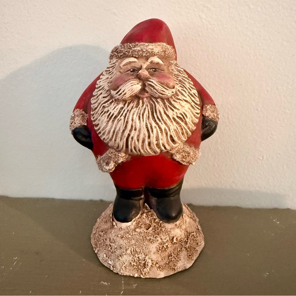 Vintage Santa 4” Tall‎ Rolly Polly  Ceramic Hand Painted Unique Collectibles Fun
